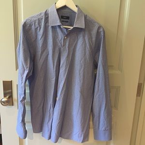 HUGO BOSS dress shirt blue “sharp fit” n 17 34/35